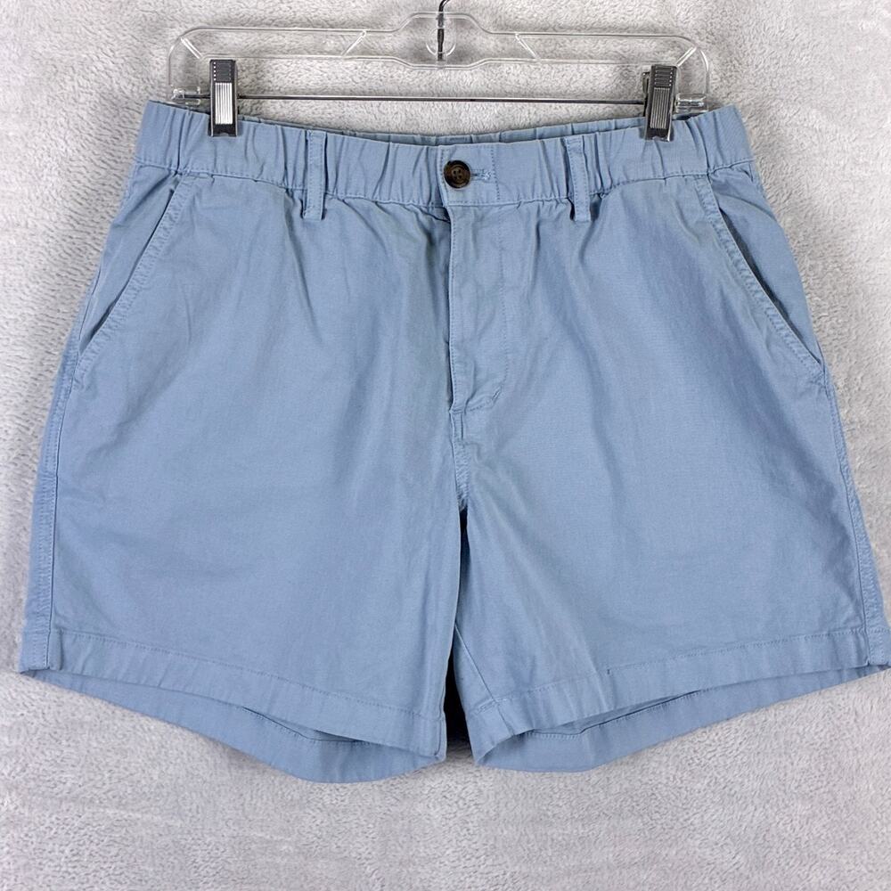 Bear Bottom Shorts Mens L Blue Chino Elastic Waist Preppy Summer Vacation Resort